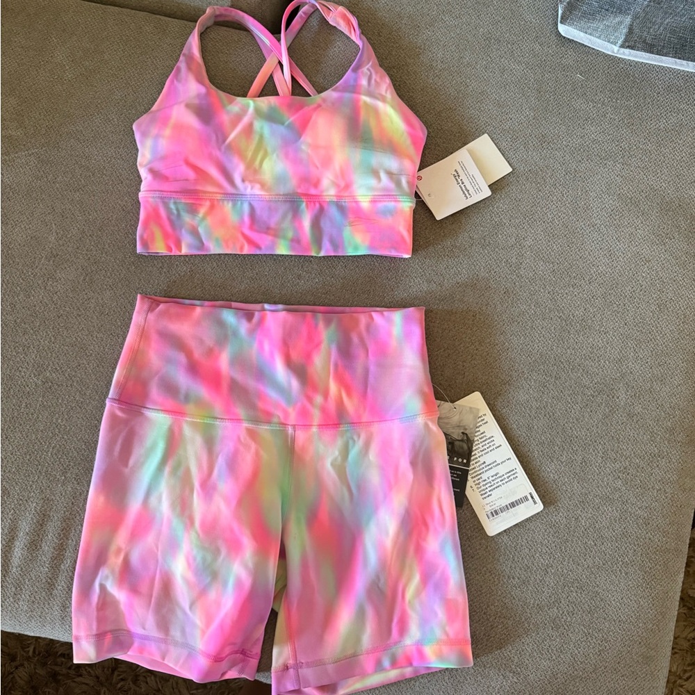 LULULEMON WUNDER TRAIN SHORT~6”~PSYCHEDELIC WASH MULTI